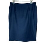 Brooks Brothers Explorer Navy Blue Plaid Pencil Skirt Wool Sz 8 Career Preppy Photo 7