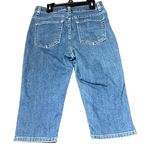 Lee  Capri Blue Jeans Womens 8 Medium‎ Classic Fit Slits Hem Summer Denim Casual Photo 2