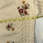 Forever 21  Cardigan‎ Women Sz S Ivory Floral Embroidery Y2K Inspired Grannycore Photo 3