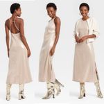 A New Day NWT Women's Sequin Midi A-Line Dress  Cream‎ White Bridal Sparkly XL Photo 1