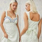 Free People  Dainty Western Prairie Sweet Hearts Midi Dress in Ivory Combo Large Photo 7