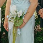 Powder Blue Strapless Open Back Dress Size XL Photo 0