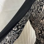 Ecote Black and White Geometric Print 3/4 Sleeve Dress Women’s Size Small Photo 5