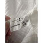 Natural Life  Cotton Gauze Shirt L/ XL White Raw Edge Off Shoulder Boho Coastal Photo 14