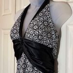 Alyn Paige Black White Print Halter Top Dress Asymmetrical Hemline Wear 3 Ways M Photo 8