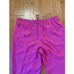 Athleta Retreat pink 100% linen wide leg crop pant size large Photo 9