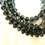 Blue crystal beaded long tassel necklace Photo 4