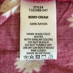 Lush Clothing Lush Ranya Faux Unlined Floral Burgundy Berry Cream White Wrap Cropped XXL #1896 Photo 9