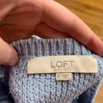 Loft Women's Light Blue Textured Knit Pullover Sweater Crew Neck Long Sleeve M Photo 5