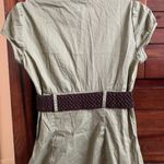 Heart soul Olive Green Short Sleeved Shirt With Belt Photo 2