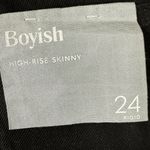 Free People  Boyish Billy Jeans La Strada 24 Rigid High Rise Skinny Black NEW Photo 12