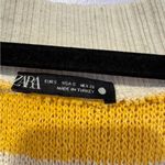 ZARA Yellow and white knit oversized  vest Photo 1