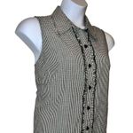 cj banks  cute sleeveless black and white checkered top with ruffle up front! Photo 3
