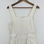 American Eagle  White Cream Jumpsuit Sleeveless Belted Pockets One‎ Piece Romper Photo 1