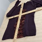 Apt. 9  Women Size Small Knit Open Draped Ruffle Cardigan Coverup 3/4 Sleeve Photo 10