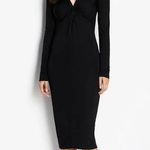 Black Cashmere Inverted Knot Midi Dress XS Photo 0
