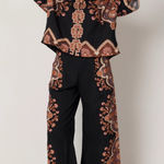 Cleobella Martin Pants & Jeni Blouse Dark Lagos Print Size XS Photo 0