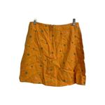 Abound ‎ Orange Asterisk Floral Linen Mini Skirt Size Small NEW Photo 5
