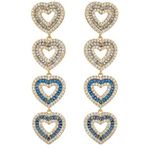 Eye Candy LOS ANGELES Willow Hearts CZ Drop Earrings NEW Photo 0