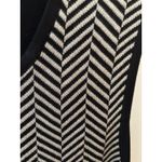 Sandra Sleeveless Chevron Knit Top Black White Silk Blend Women's M Size M Photo 5