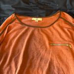 YA Los Angeles  Rust Long Sleeve Sweater with Button Accents Photo 2