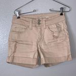 SO  light pink beige distressed midi denim Jean shorts Photo 0