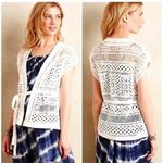 Anthropologie  KNITTED & KNOTTED Crochet Vest in White Small‎ Photo 1