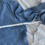 Loft  Womens Chambray Peasant Shirt Blue Pullover Blouse Top M Petite Minimalist Photo 6