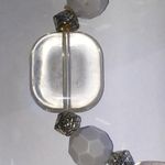 Lot of 4 Neutral Tone Beads Beaded Boho Stretchy Bracelets Gray Photo 5