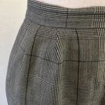 Vintage 80s Glen Plaid Check Black Cream Straight Midi Skirt Classic 16 L Size L Photo 6