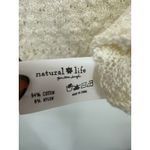 Natural Life  Womens Cream Knit Cropped Oversized Top Size L NWT Boho Neutral Photo 6