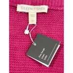 Eileen Fisher Hot Pink 100% Linen Knit Short Sleeve Open Cardigan Womens Size XS Photo 1