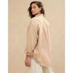 Aerie NWT  Anytime Fave Shirt Koko Brown Oversized Relaxed Classic Size M Photo 2