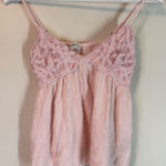 Abercrombie & Fitch  Vintage Y2K Babydoll Lace Trim Ruffle Adj Straps XS Pink Photo 0