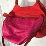 Kate Spade NY Red Ombre Fade Canvas Satchel Shoulder Bag with Pink Lining EUC Photo 9