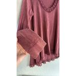 Altar'd State  Burgundy Lace Crochet Trim Tunic Swing Top Babydoll Dark Goth Photo 5