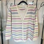 Alfred Dunner Women’s Button Down sweater tank attached white pink blue Size L Size L Photo 3