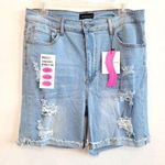 The Style Between Us  Denim Destructed Shorts Sz 14 Photo 0