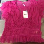 Free People Making Me Smile Top Pink S NWT Photo 8