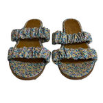Sugar Tristan Floral Fabric Slide On Sandals Women's Size 8 Blue Photo 1