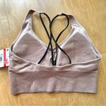 Puma Low Support Ribbed Seamless Bra, Bark/Blush Pink, Size Medium Photo 9