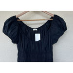 Doen Enya Pleated Organic Cotton Maxi Dress M Two Tone Ruched Romantic Feminine Black Size M Photo 6