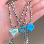 Handmade quality Czech glass bead fairy y2k cyber vintage retro style ball chain necklace💙🩵💙 Photo 6