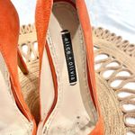 Alice + Olivia Dina Suede Pumps Orange Size EU 37.5 Photo 2