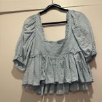 Free People  Leave It To Me Top Baby Blue Photo 2