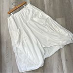 Lagenlook Balloon Skirt cotton asymmetrical midi womens White (medium) artsy vtg Photo 0