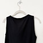 Abercrombie & Fitch [] Black Wide Rib Knit Button-Through Slash Top Size Small S Photo 4