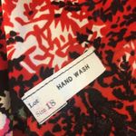 Vintage 70s Floral Midi Dress Red Black M L Size M Photo 7