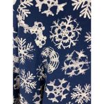 Lands' End  Snowflake Print Winter Festive Long Sleeve Top Size Large 14-16 Photo 2