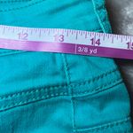 Aeropostale Shorts Womens 4 Teal High Rise Shorty Button Fly Denim Casual Photo 7